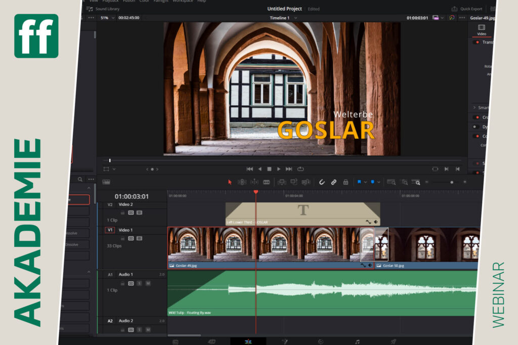 fotoforum Shop Startseite 15 Die Diaschau mit DaVinci Resolve